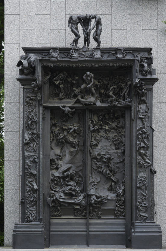 The Gates of Hell by Auguste Rodin, at forecourt of the museum