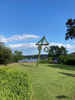 The Maypole for the midsummer holiday